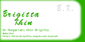 brigitta khin business card